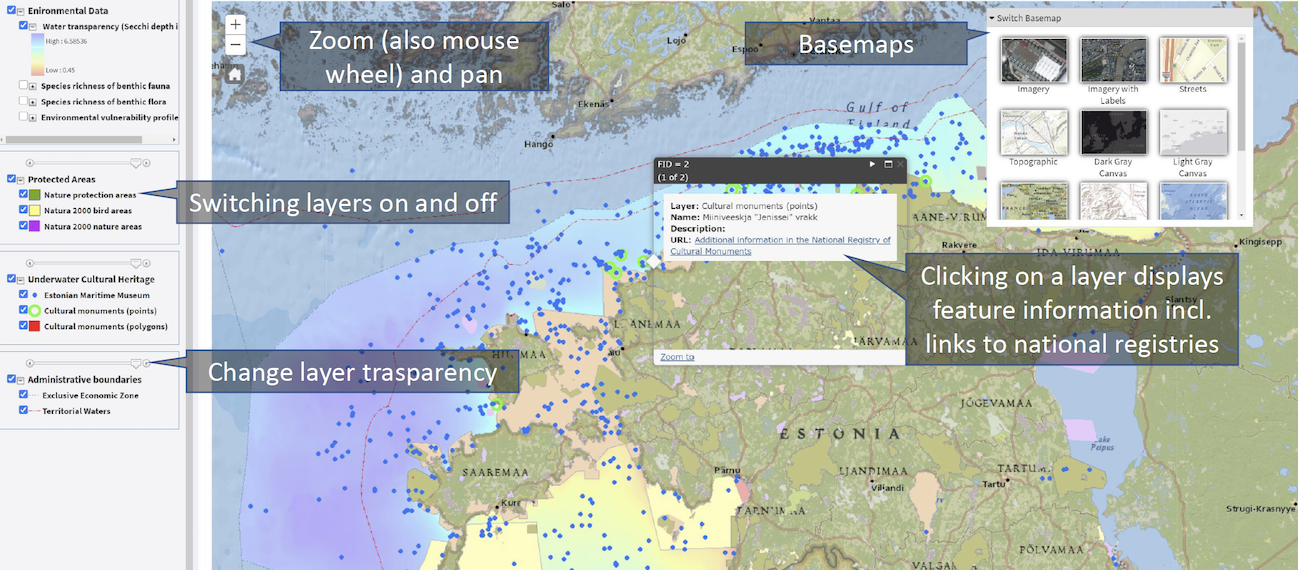 Maritime Cultural Heritage GIS application MCH4BLUE 