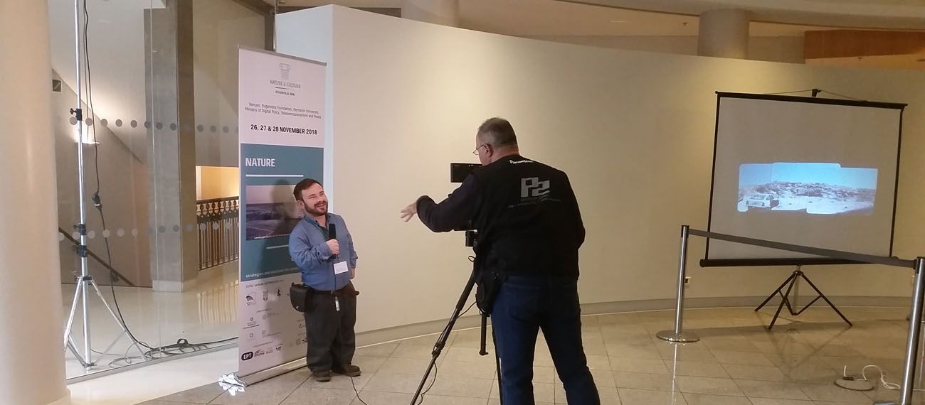 Daniel being interviewed