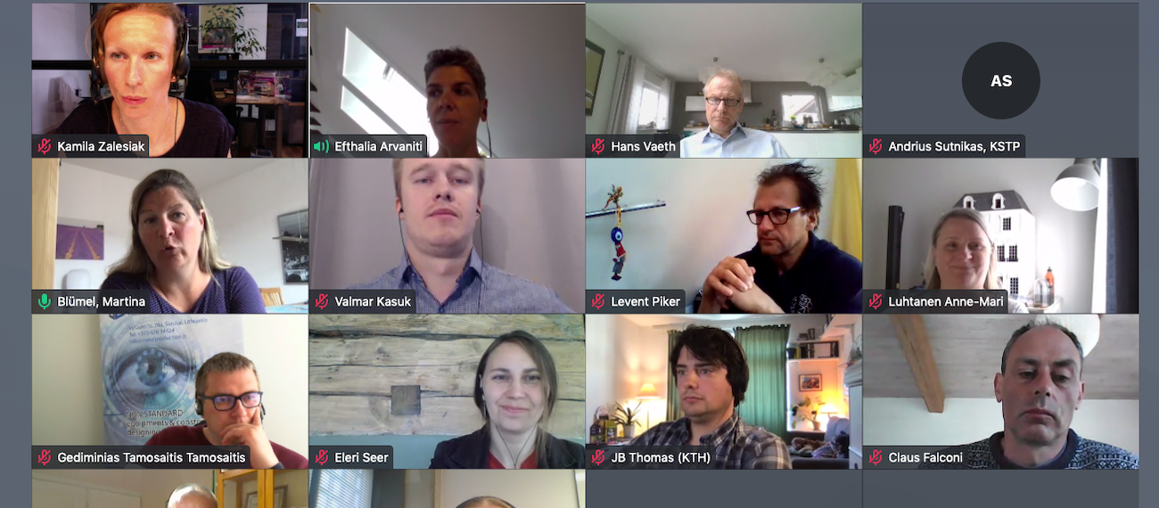 screenshot of a digital meeting with people