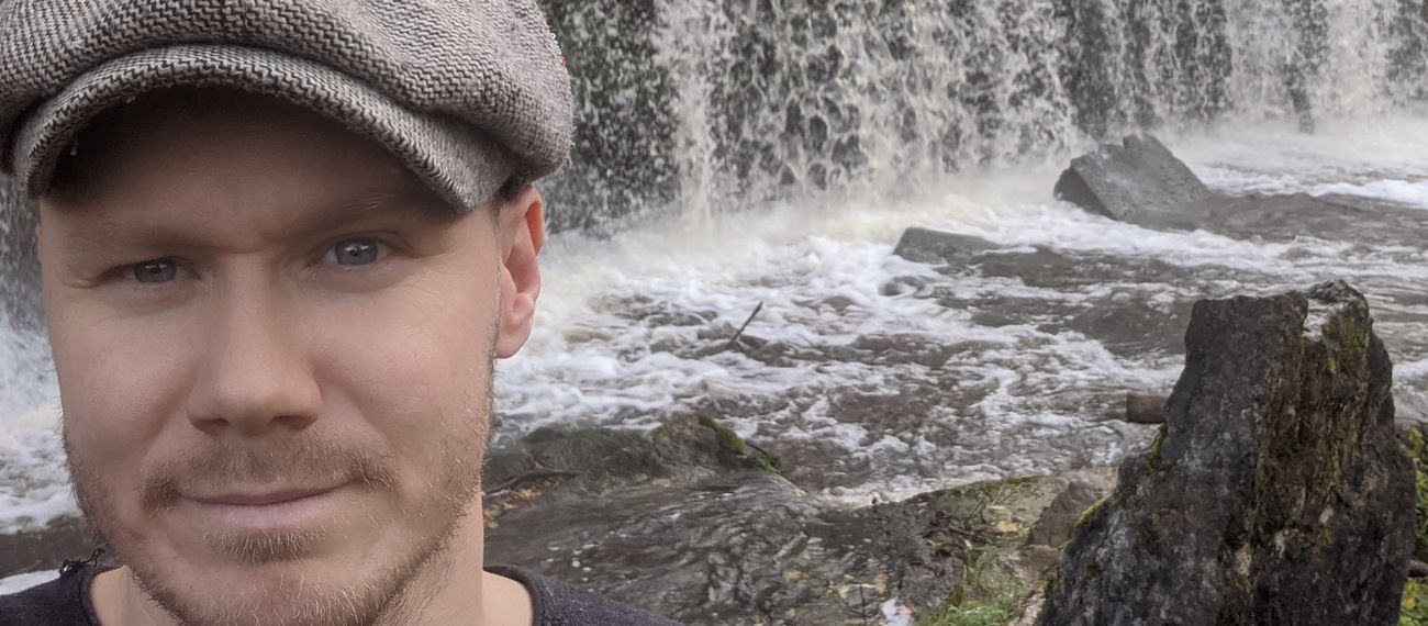 a man with blue eyes