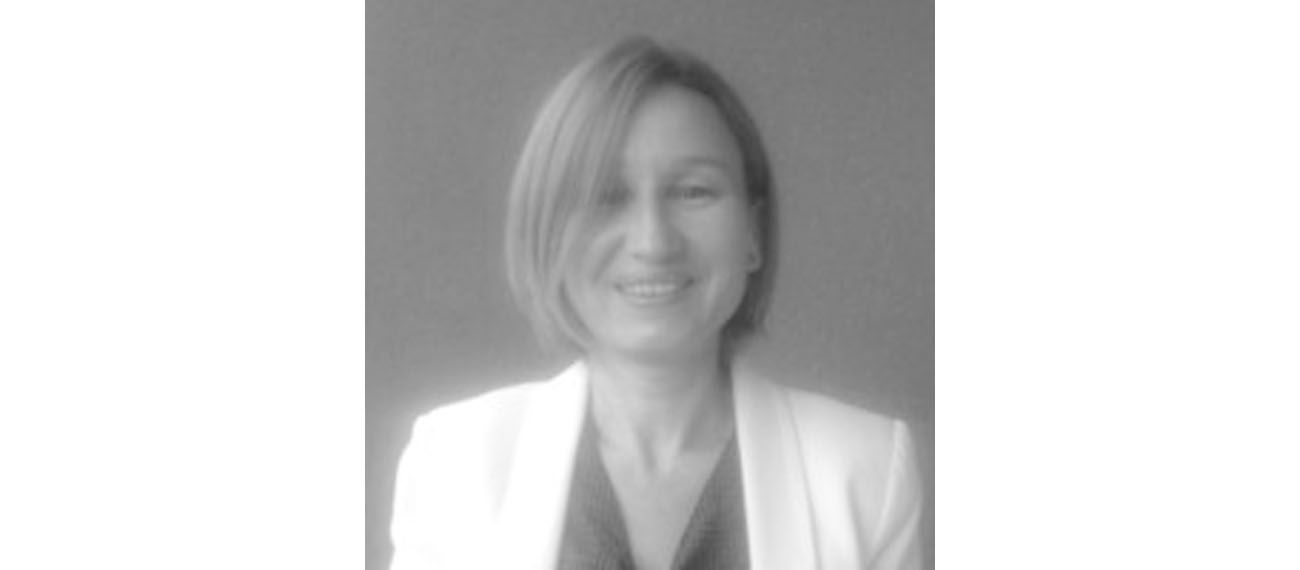 a woman with short hair